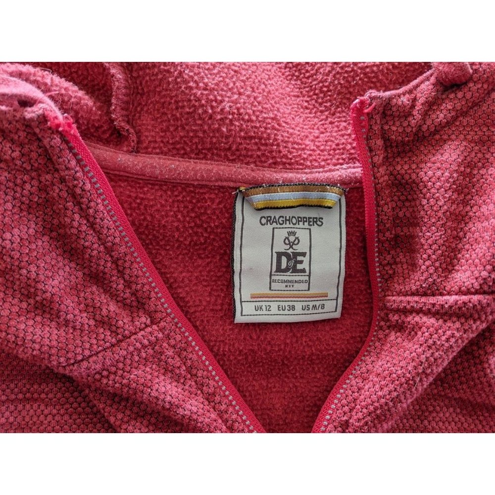 Women's Craghoppers Vector Zip Jacket Size US 8 Medium UK 12 EU 38 Red Hooded - Picture 5 of 7